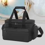 Maxbell Travel Cosmetic Bag Tote Compartment Bag for Travel Vacation Business Trips Black