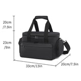 Maxbell Travel Cosmetic Bag Tote Compartment Bag for Travel Vacation Business Trips Black