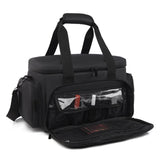 Maxbell Travel Cosmetic Bag Tote Compartment Bag for Travel Vacation Business Trips Black