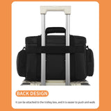 Maxbell Travel Cosmetic Bag Tote Compartment Bag for Travel Vacation Business Trips Black