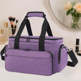 Maxbell Travel Cosmetic Bag Tote Compartment Bag for Travel Vacation Business Trips Violet