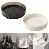 Maxbell 360° Rotating Makeup Organizer Round Makeup Brush Holder for Perfume Cabinet Black
