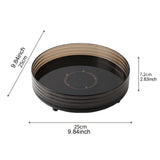 Maxbell 360° Rotating Makeup Organizer Round Makeup Brush Holder for Perfume Cabinet Black