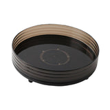 Maxbell 360° Rotating Makeup Organizer Round Makeup Brush Holder for Perfume Cabinet Black