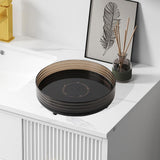 Maxbell 360° Rotating Makeup Organizer Round Makeup Brush Holder for Perfume Cabinet Black