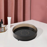 Maxbell 360° Rotating Makeup Organizer Round Makeup Brush Holder for Perfume Cabinet Black