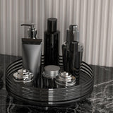 Maxbell 360° Rotating Makeup Organizer Round Makeup Brush Holder for Perfume Cabinet Black