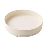 Maxbell 360° Rotating Makeup Organizer Round Makeup Brush Holder for Perfume Cabinet White