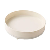 Maxbell 360° Rotating Makeup Organizer Round Makeup Brush Holder for Perfume Cabinet White