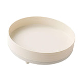 Maxbell 360° Rotating Makeup Organizer Round Makeup Brush Holder for Perfume Cabinet White