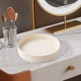 Maxbell 360° Rotating Makeup Organizer Round Makeup Brush Holder for Perfume Cabinet White