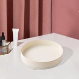 Maxbell 360° Rotating Makeup Organizer Round Makeup Brush Holder for Perfume Cabinet White
