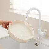 Maxbell 360° Rotating Makeup Organizer Round Makeup Brush Holder for Perfume Cabinet White