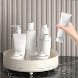 Maxbell 360° Rotating Makeup Organizer Round Makeup Brush Holder for Perfume Cabinet White