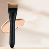 Maxbell 3x Flat Foundation Brush with Sponge Palette Tray for Blending Cream