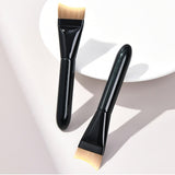 Maxbell 3x Flat Foundation Brush with Sponge Palette Tray for Blending Cream