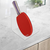 Maxbell Pingpong Paddle Display Stand Acrylic Pingpong Paddle Rack for Club Home Gym 3 Seaters