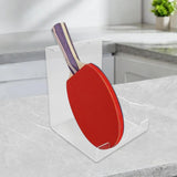 Maxbell Pingpong Paddle Display Stand Acrylic Pingpong Paddle Rack for Club Home Gym 3 Seaters