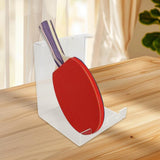 Maxbell Pingpong Paddle Display Stand Acrylic Pingpong Paddle Rack for Club Home Gym 3 Seaters