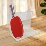 Maxbell Pingpong Paddle Display Stand Acrylic Pingpong Paddle Rack for Club Home Gym 5 Seaters