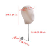 Maxbell Manikin Head Hat Display Head for Beginner Stylist Home Salon Making Styling Beige