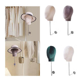 Maxbell Manikin Head Hat Display Head for Beginner Stylist Home Salon Making Styling Beige