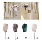 Maxbell Manikin Head Hat Display Head for Beginner Stylist Home Salon Making Styling Beige
