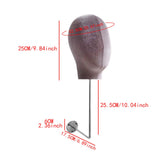 Maxbell Manikin Head Hat Display Head for Beginner Stylist Home Salon Making Styling Gray