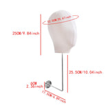 Maxbell Manikin Head Hat Display Head for Beginner Stylist Home Salon Making Styling White