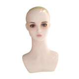 Maxbell Female Mannequin Head Wig Display Stand for Barbershop Beginner Stylist Home
