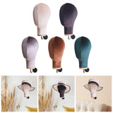 Maxbell Mannequin Head Sturdy Fashion Wall Mounted Wig Stand for Salon Shopping Mall Beige
