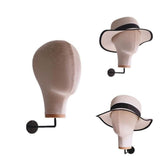 Maxbell Mannequin Head Sturdy Fashion Wall Mounted Wig Stand for Salon Shopping Mall Beige