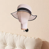 Maxbell Mannequin Head Sturdy Fashion Wall Mounted Wig Stand for Salon Shopping Mall Beige