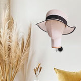 Maxbell Mannequin Head Sturdy Fashion Wall Mounted Wig Stand for Salon Shopping Mall Beige