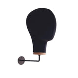 Maxbell Mannequin Head Sturdy Fashion Wall Mounted Wig Stand for Salon Shopping Mall Black