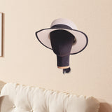 Maxbell Mannequin Head Sturdy Fashion Wall Mounted Wig Stand for Salon Shopping Mall Black