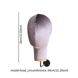 Maxbell Mannequin Head Sturdy Fashion Wall Mounted Wig Stand for Salon Shopping Mall Gray
