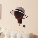 Maxbell Mannequin Head Sturdy Fashion Wall Mounted Wig Stand for Salon Shopping Mall Brown
