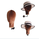 Maxbell Mannequin Head Sturdy Fashion Wall Mounted Wig Stand for Salon Shopping Mall Brown