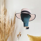 Maxbell Mannequin Head Sturdy Fashion Wall Mounted Wig Stand for Salon Shopping Mall Green