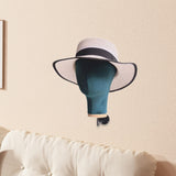 Maxbell Mannequin Head Sturdy Fashion Wall Mounted Wig Stand for Salon Shopping Mall Green