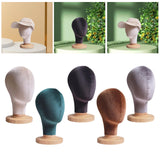 Maxbell Mannequin Head Model Sturdy Multipurpose Hat Rack for Barber Shop Home Salon Beige