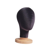 Maxbell Mannequin Head Model Sturdy Multipurpose Hat Rack for Barber Shop Home Salon Black