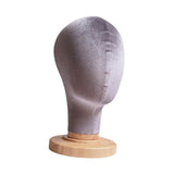 Maxbell Mannequin Head Model Sturdy Multipurpose Hat Rack for Barber Shop Home Salon Gray