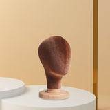 Maxbell Mannequin Head Model Sturdy Multipurpose Hat Rack for Barber Shop Home Salon Brown