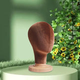 Maxbell Mannequin Head Model Sturdy Multipurpose Hat Rack for Barber Shop Home Salon Brown