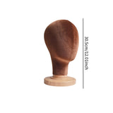Maxbell Mannequin Head Model Sturdy Multipurpose Hat Rack for Barber Shop Home Salon Brown