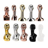 Maxbell Mannequin Head Wig Stand Ornament Hat Display Stand for Styling Jewelry Home Gold