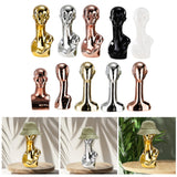 Maxbell Mannequin Head Wig Stand Ornament Hat Display Stand for Styling Jewelry Home Gold