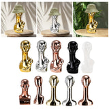 Maxbell Mannequin Head Wig Stand Ornament Hat Display Stand for Styling Jewelry Home Gold